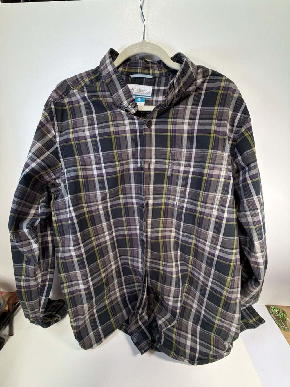 Columbia Sportswear‎ Company Plaid Button Down Shirt Size L